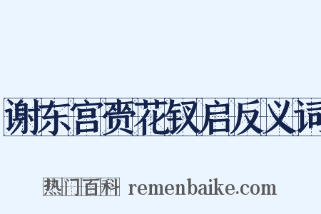谢东宫赍花钗启反义词是什么意思的图片